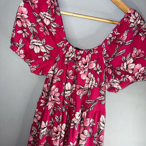 C Wonder by Christian Siriano Floral Tiered Ruffle bottom dress size M EUC - Picture 3 of 7